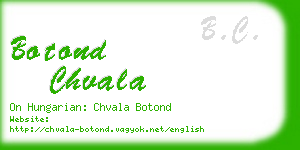 botond chvala business card